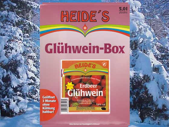 Heides-BiB - Erdbeer-Glühwein 9,5% Alc. - 5 Liter-BiB